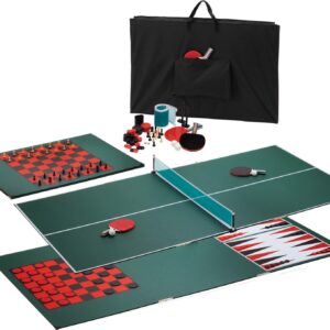 Viper by GLD Products 3-in-1 Portable Table Tennis Top, Turn Any Surface into a Game Table for Quick Paced Fun in Any Location, Green, one Size