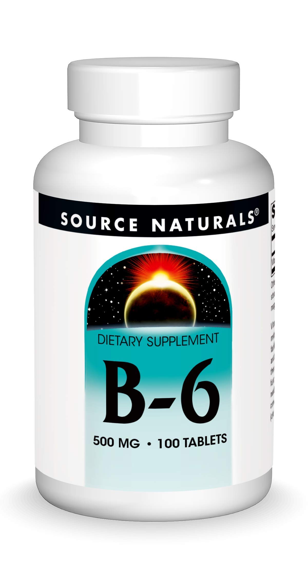 Source Naturals Vitamin B-6, Immune System Support* -500 mg, 100 Tablets