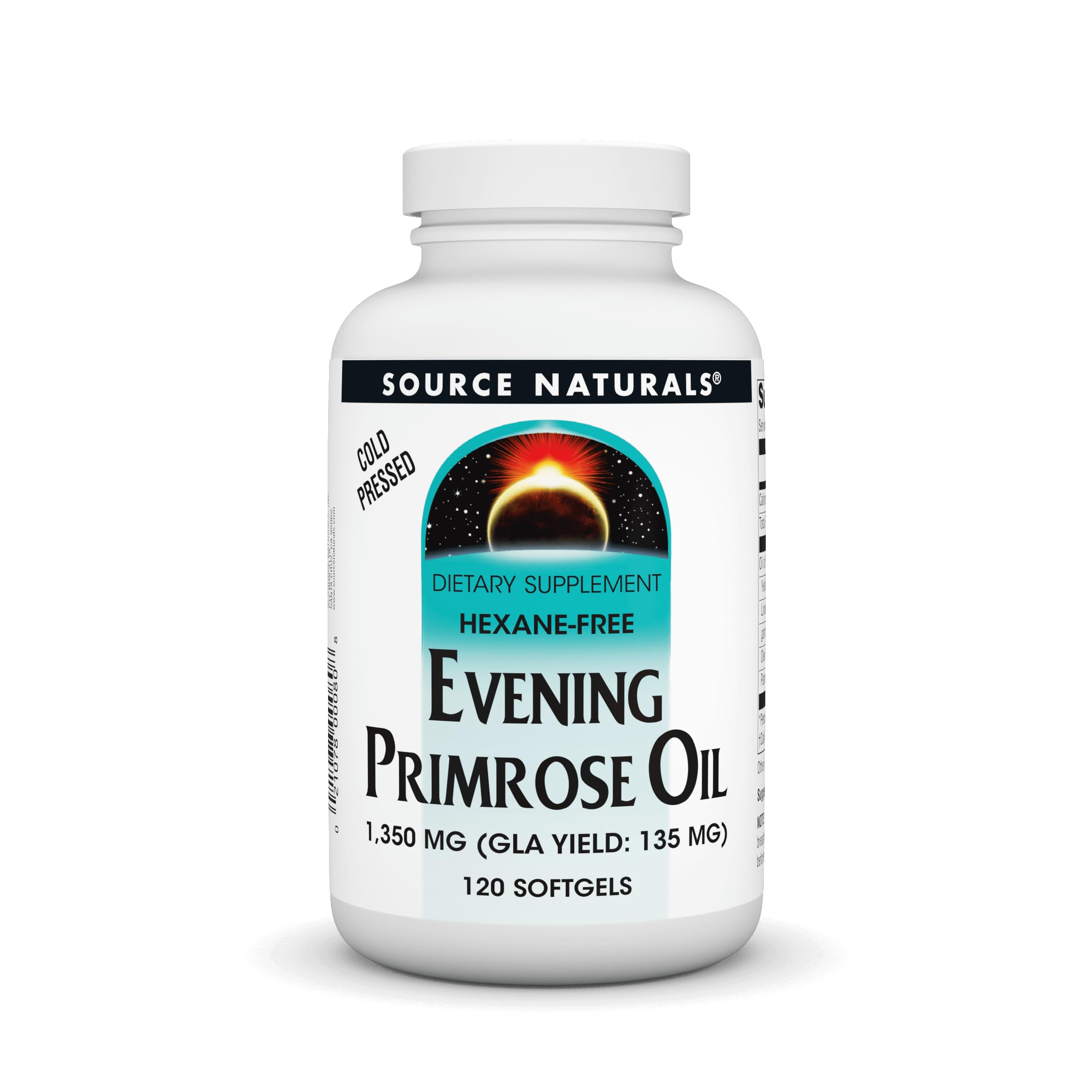 Source Naturals Evening Primrose Oil, Hexane Free, Cold-Pressed* - 1350mg, 120 Softgels