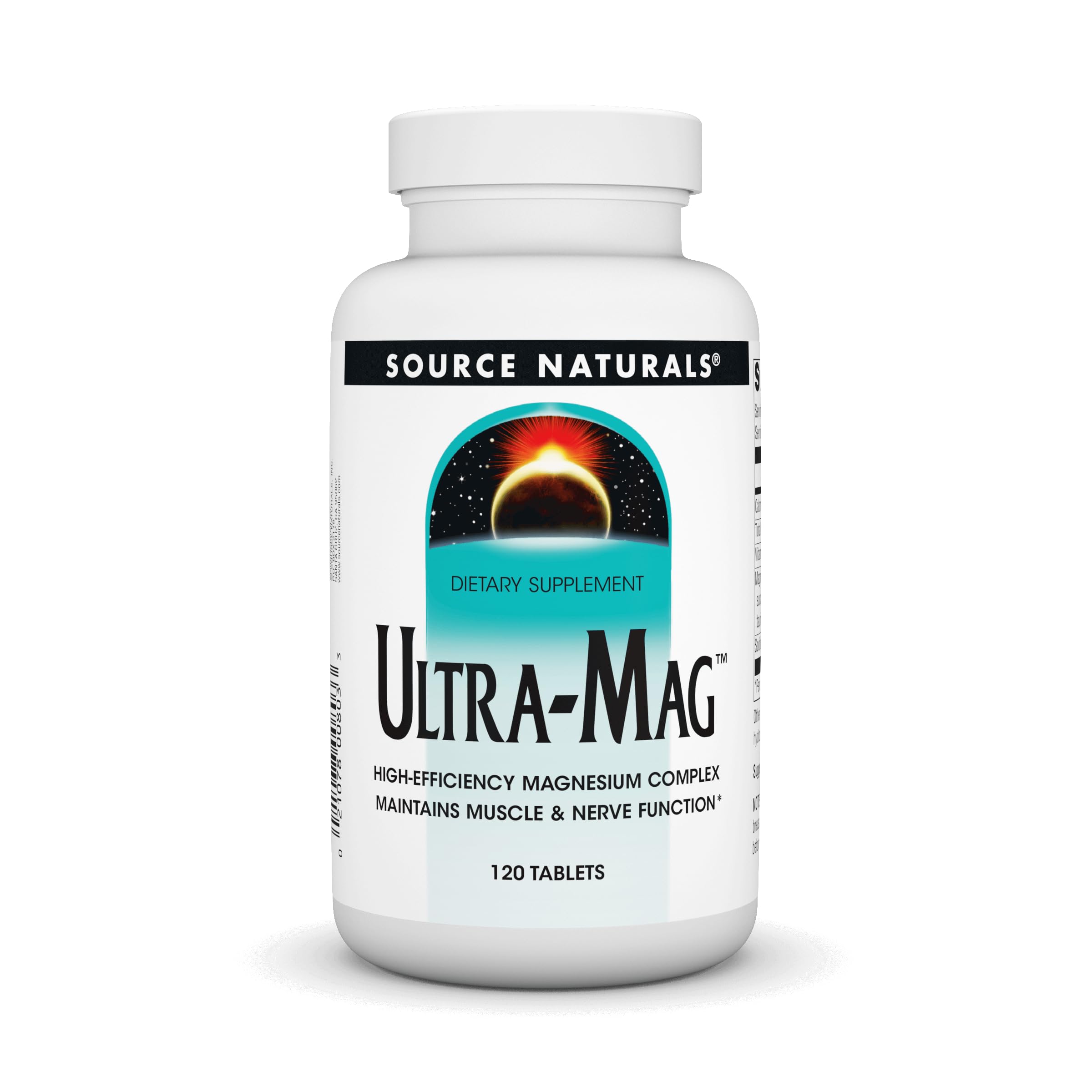 Source Naturals Ultra-Mag High-Efficiency Magnesium Complex - Maintains Muscle & Nerve Function* - 120 Tablets