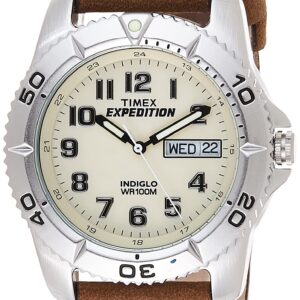 Timex Men's T46681 Expedition Traditional Brown Leather Strap Watch