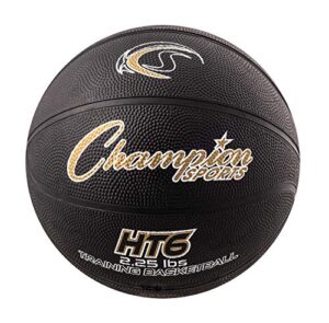 champion sports weighted basketball trainer, intermediate (size 6 - 28.5") - 2.25 lbs , black