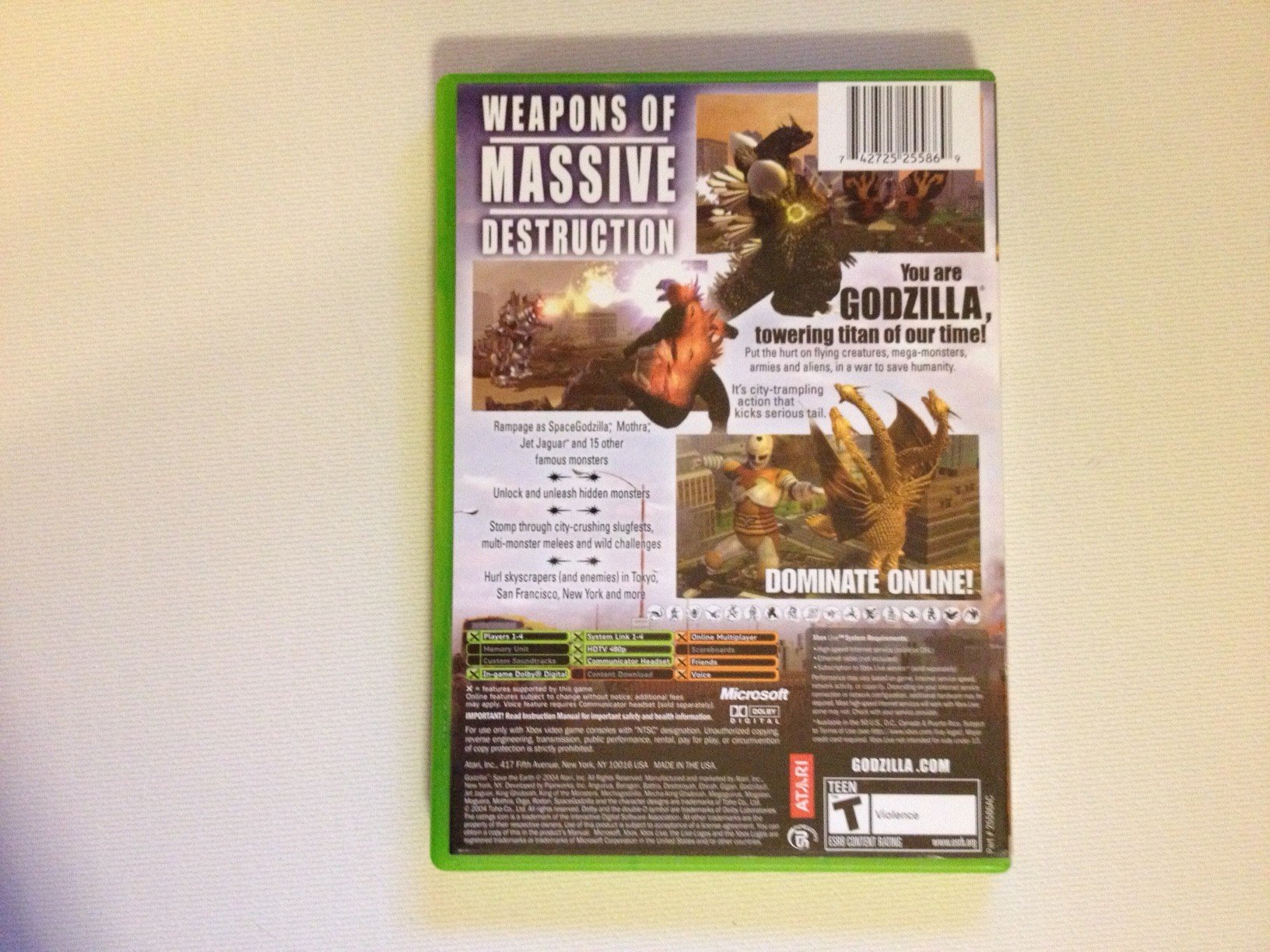 Godzilla Save the Earth - Xbox