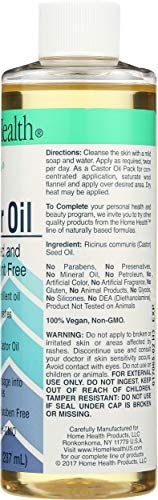 Home Health Castor Oil Cold Pressed & Cold Processed, 8 Oz