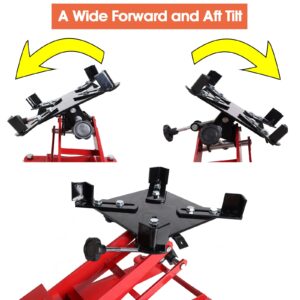 BIG RED TR4076 Torin Hydraulic Roll-Under Transmission Service/Floor Jack: 1/2 Ton (1,000 lb) Capacity, Red