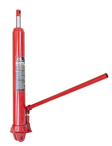 BIG RED T30806 Torin Hydraulic Long Ram Jack with Single Piston Pump and Clevis Base (Fits: Garage/Shop Cranes, Engine Hoists, and More): 8 Ton (16,000 lb) Capacity, Red