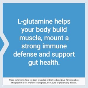 Life Extension L-Glutamine Powder, amino acid, supports muscle health and immune health, gluten-free, non-GMO, vegetarian, 100 grams