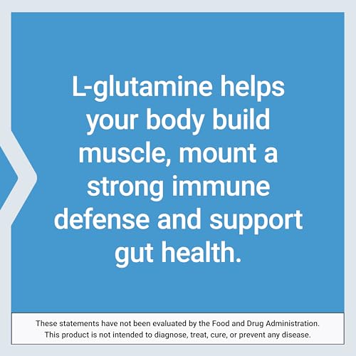 Life Extension L-Glutamine Powder, amino acid, supports muscle health and immune health, gluten-free, non-GMO, vegetarian, 100 grams