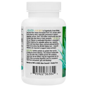 Aloe Life - Aloe Gold Tablets, Immune Support & Healthy Herbal Bitters, Supports Proper Digestion, Promotes Energy & Body Wellness, Certified Organically Grown Whole Leaf Aloe Vera Leaves (90 Tablets)