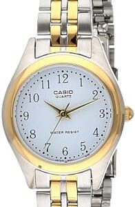 Women's White Dial Two Tone Base Metal