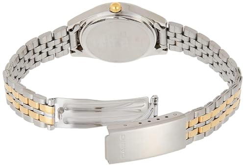 Women's White Dial Two Tone Base Metal