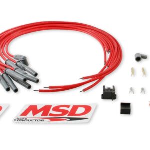 MSD 31189 Super Conductor Spark Plug Wire Set, Multi-Angle Plug, HEI Cap