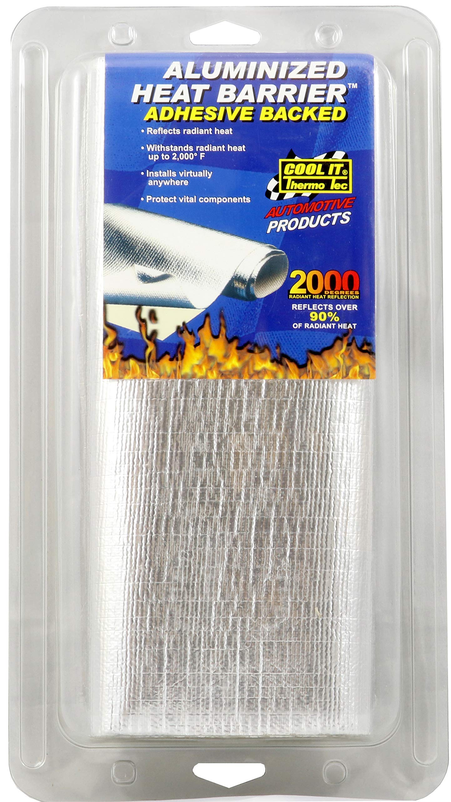 Thermo-Tec 13575 Adhesive Backed Aluminized Heat Barrier, 12" x 24"