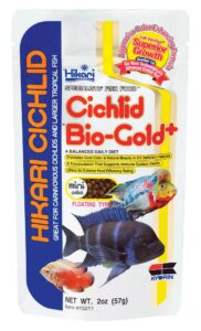 hikari 2-ounce cichlid bio-gold and floating pellets for pets, mini