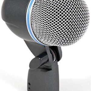 Shure BETA 52A Kick Drum Microphone - Supercardioid Dynamic Mic with High Output Neodymium Element, Locking Stand Adapter, Durabl Steel Mesh Grille and Shock Mount