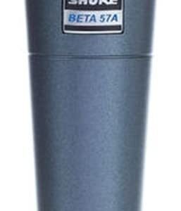 Shure BETA 57A Instrument Microphone - Supercardioid Dynamic Mic for Vocal and Instrumental Applications with High Output Neodymium Element, Durable Steel Mesh Grille and Shock Mount