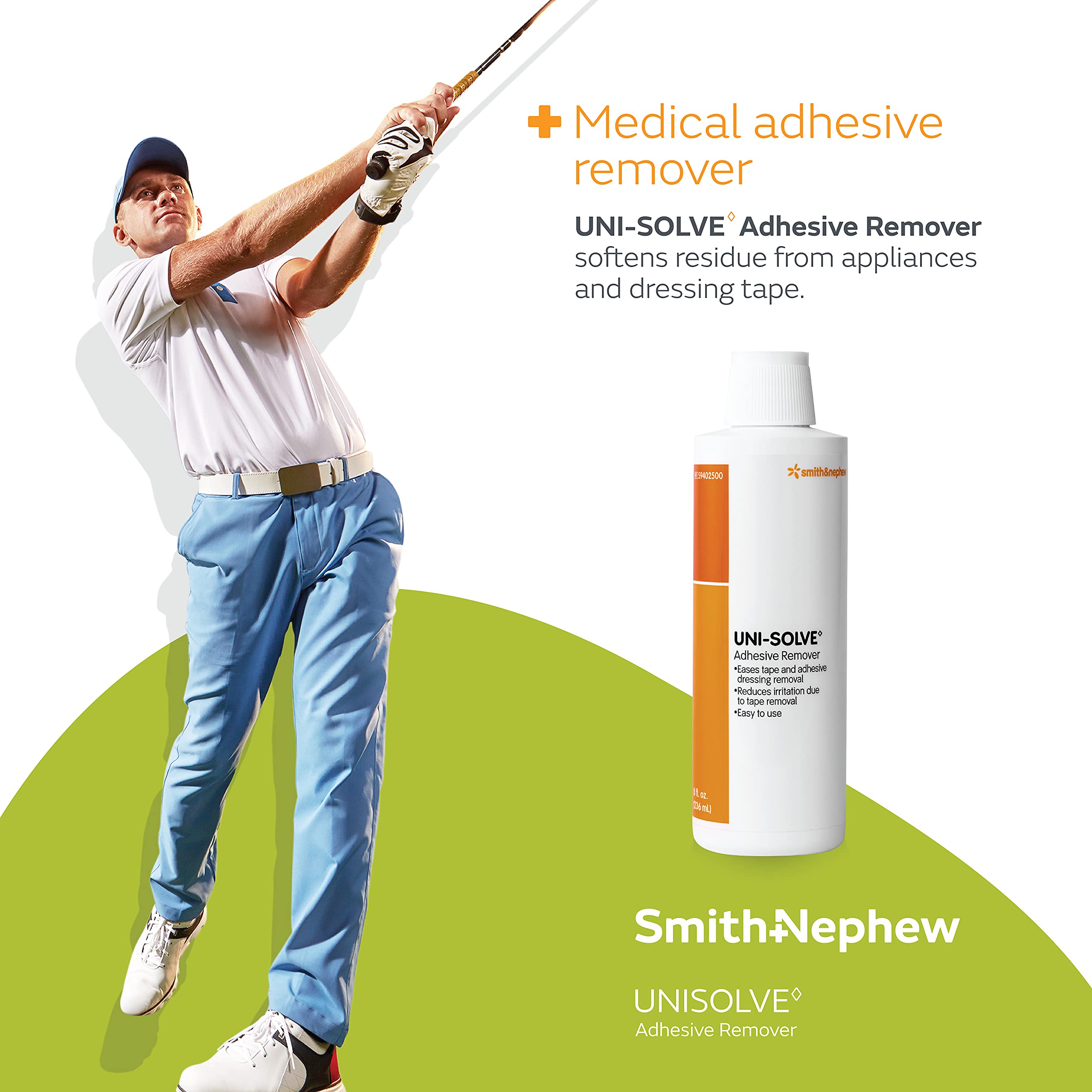 Smith & Nephew 403300 UNI-SOLVE Adhesive Remover, 8-Ounce Bottle