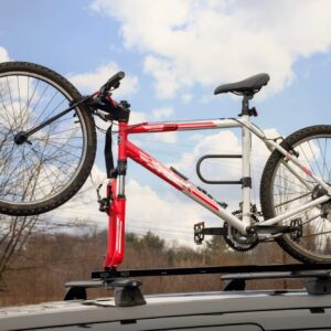 Universal Bike Wheel Attachment Rack To Transport Bicycle Tire Up To 26 Inches On Frame While Mounted On Fork Mount Car Roof Rack. Save Storage Space In Trunk Or Back Seat, Avoid Damaged Cycling Tires