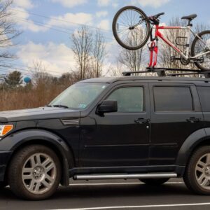 Universal Bike Wheel Attachment Rack To Transport Bicycle Tire Up To 26 Inches On Frame While Mounted On Fork Mount Car Roof Rack. Save Storage Space In Trunk Or Back Seat, Avoid Damaged Cycling Tires