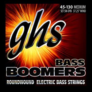 GHS Strings 5M-DYB 5-String Bass Boomers, Nickel-Plated Electric Bass Strings, Long Scale, Medium (.045-.130)