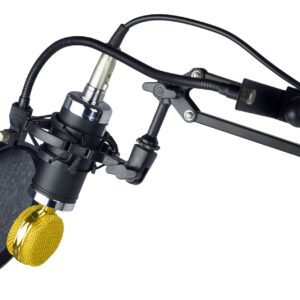 Nady MPF-6 6-Inch Clamp On Microphone Pop Filter with Flexible Gooseneck and Metal Stabilizing Arm