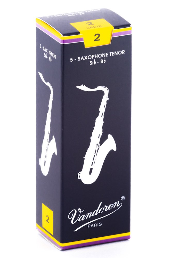 Vandoren SR222 Tenor Sax Traditional Reeds Strength 2; Box of 5