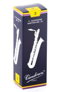 vandoren sr243 bari sax traditional reeds strength 3; box of 5