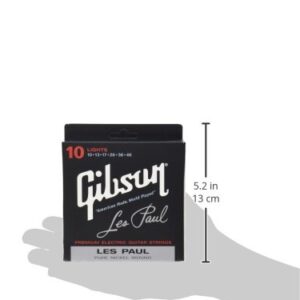 Gibson Les Paul Premium Electric Guitar Strings, Light Gauge 10-46