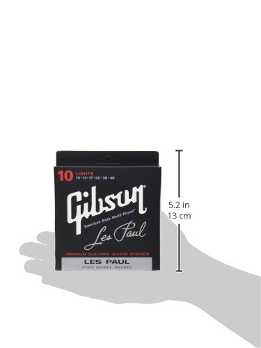 Gibson Les Paul Premium Electric Guitar Strings, Light Gauge 10-46