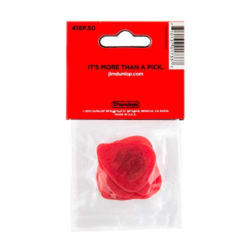 Jim Dunlop StandardDunlop 50mm Red Guitar Pick Tortex Standard 12 Pack (418P.50)