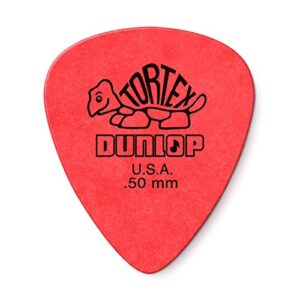 jim dunlop standarddunlop 50mm red guitar pick tortex standard 12 pack (418p.50)