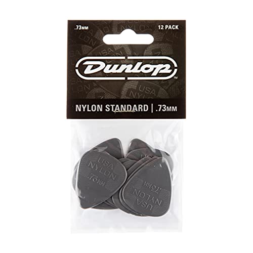 Dunlop 44P73 .73mm Nylon Standard Guitar Picks, 12-Pack