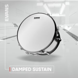 Evans Drum Heads - Hydraulic Red Tom Drumhead, 15 Inch , White