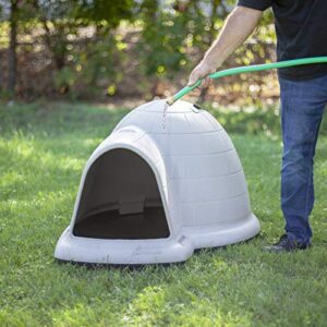 Petmate Indigo Dog House (Igloo Dog House, Made in USA with 90% Recycled Materials, All-Weather Protection Pet Shelter) for Medium Dogs 25 to 50 pounds