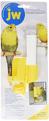 JW Pet Company Clean Seed Silo Bird Feeder Bird Accessory, Regular (Colors Vary)