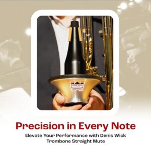 Denis Wick Adjustable Cup Mute for Bass Trombone | Accessories for Brass Instruments | Mute for Bass Trombone | Practice Cup Mute for Beginners or Experts | Trombone Mute | 11.81 x 9.45 x 9.45 inches