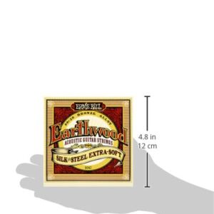 Ernie Ball Earthwood Silk and Steel Extra-Soft Acoustic Guitar Strings, 10-50 Gauge (P02047)