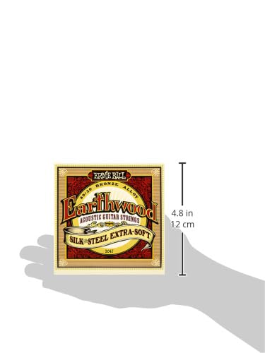 Ernie Ball Earthwood Silk and Steel Extra-Soft Acoustic Guitar Strings, 10-50 Gauge (P02047)