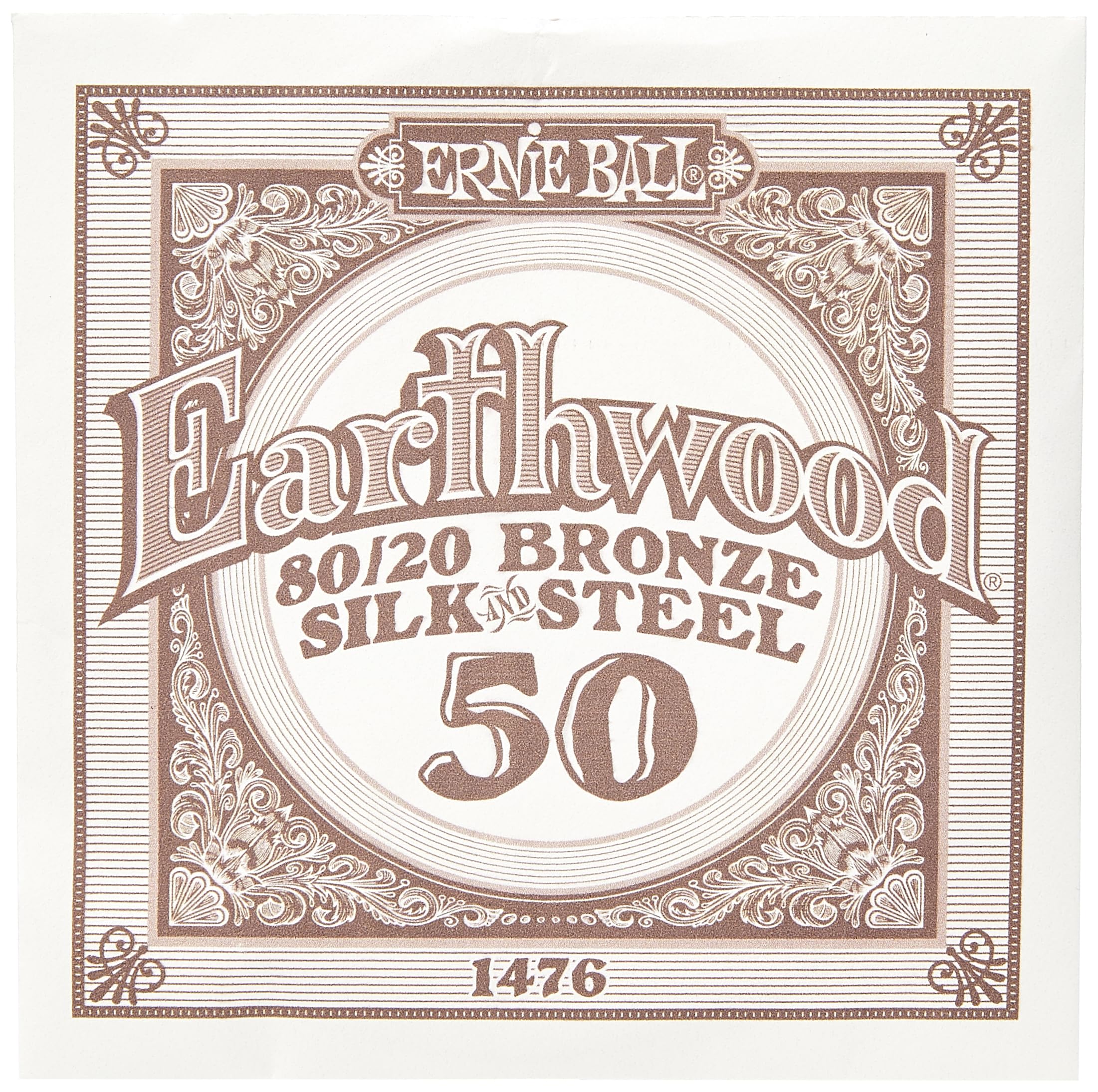 Ernie Ball Earthwood Silk and Steel Extra-Soft Acoustic Guitar Strings, 10-50 Gauge (P02047)