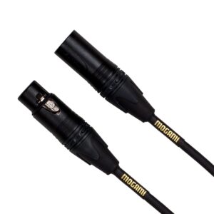 Mogami GOLD STAGE-30 XLR Microphone Cable, XLR-Female to XLR-Male, 3-Pin, Gold Contacts, Straight Connectors, 30 Foot