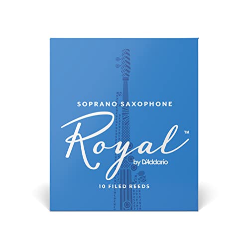 D'Addario Woodwinds - Royal Soprano Saxophone Reeds - Soprano Sax Reeds with Strong Spine - Great for Classical or Jazz - Strength 2.0