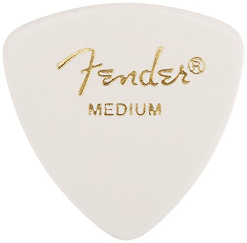 Fender Classic Celluloid Guitar Picks 346 Shape, White, Medium, 12-Pack