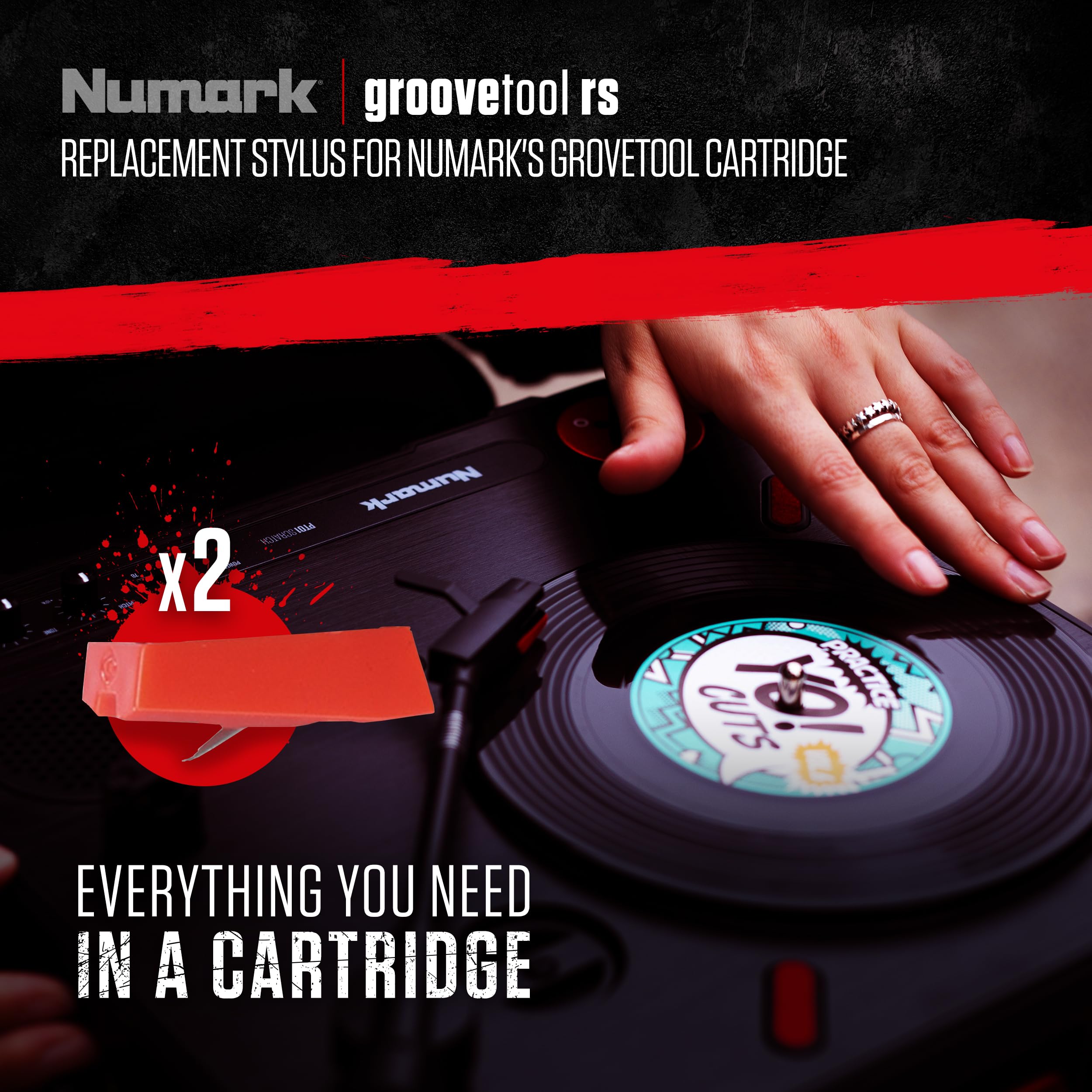 Numark GrooveTool RS | Replacement Stylus for Numark's Grovetool Catridge (2 Units)