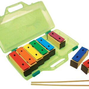 Basic Beat BBR8 - 8-Note Colorful Resonator Bells with Case, Perfect for Kids' Musical Creativity, Diatonic Set for Group or Individual Play