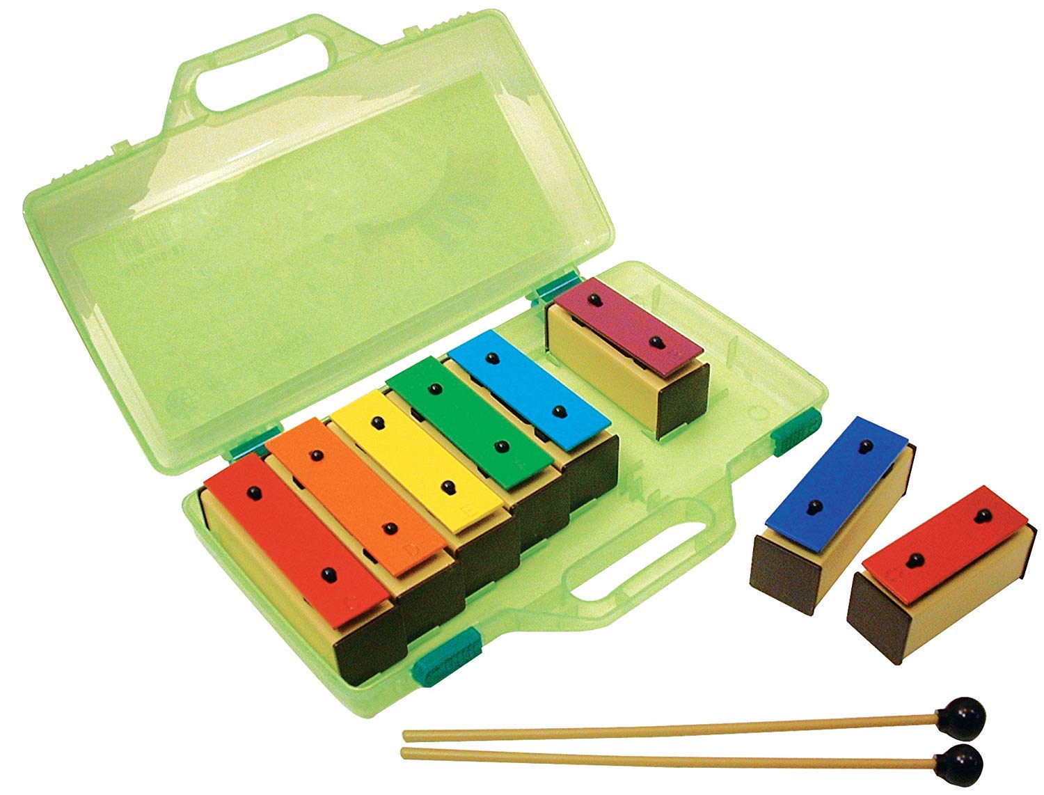 Basic Beat BBR8 - 8-Note Colorful Resonator Bells with Case, Perfect for Kids' Musical Creativity, Diatonic Set for Group or Individual Play