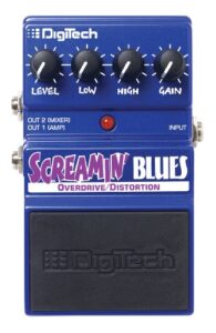 digitech dsb screamin' blues overdrive analog distortion pedal