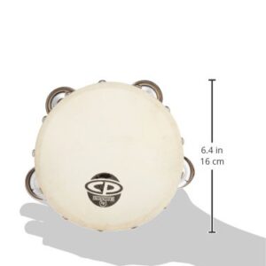 Latin Percussion CP376 6-Inch Tambourine With Head Single Row