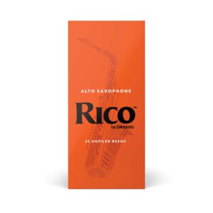 D’Addario Woodwinds - Rico Alto Sax Reeds - Reeds for Alto Saxophone - Alto Saxophone Reeds Crafted for Beginners, Students, Educators - Strength 3.0, 25-Pack