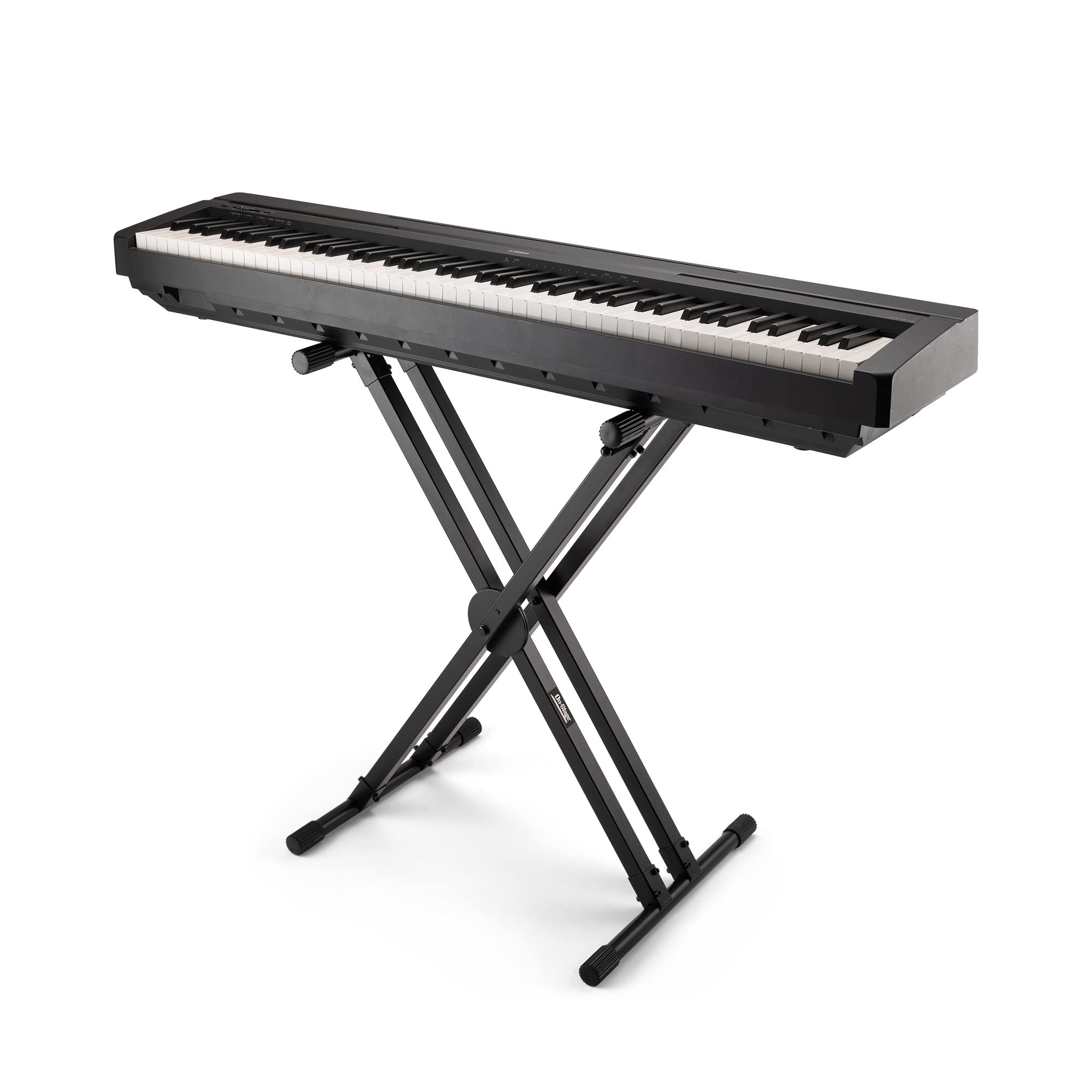 On-Stage KS8291XX ERGO-LOK Double-X Keyboard Stand with Lok-Tight Construction (Setup for Keyboards, Synths, Organs, and Electric Pianos, 320 lb Capacity, Adjustable, Folding, Portable, Metal, Black)