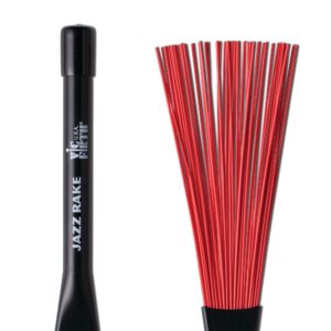 vic firth jazz rake – red plastic